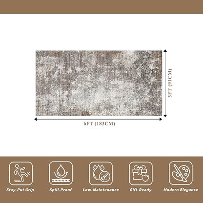 3x6 Non-Slip Washable Entryway Rug - Image 2