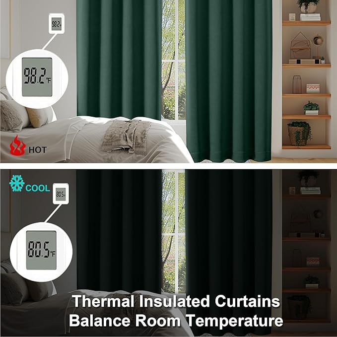 Simplebrand Ava Ever Green Short Blackout Curtains - Image 6