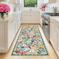PLHXFR 2x5 Washable Runner Rug：Floral Indoor Kitchen Soft Carpet Green | by PLHXFRSoftAreaRugs