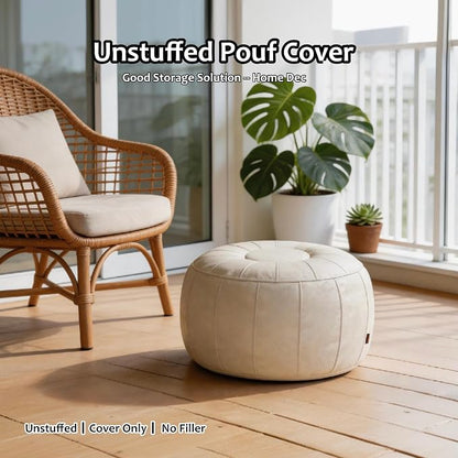 Thgonwid Unstuffed Moroccan Storage Pouf Foot Stool Ottoman Seat, No Filler - Image 10
