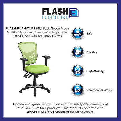 Flash Furniture Nicholas Mid-Back Swivel Office and Gaming Chair, Ergonomic - Image 14
