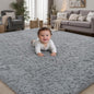 PLHXFR 5x7 Area Rugs Living Room: Fluffy Bedroom Rug Shag Carpet Grey | Upgrade by PLHXFRSoftAreaRugs