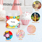 Plastic Jars 6 OZ, 48 Pcs Plastic Jars with Lids Round Wide Mouth Slime Containers with White Lids Empty Small Storage Jar for Travel, Home Kitchen Food, Arts Crafts