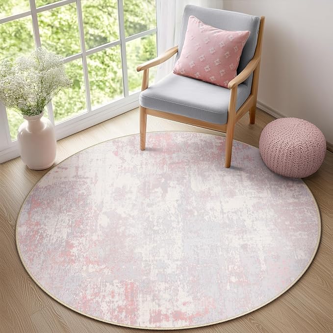 RELEANY Washable Round 6ft Area Rug - Image 2