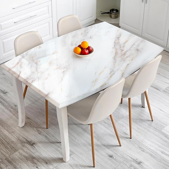 rabbitgoo Glossy Marble Contact Paper Peel and Stick Wallpaper 17.5" X 118.1" - Image 2