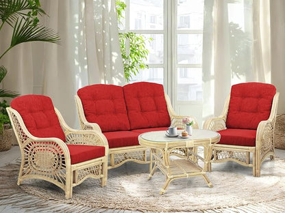 Malibu Lounge Living Accent Armchair Natural Rattan Wicker Handmade Design - Image 7