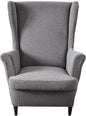KRFOONN Stretch Wing Chair Slipcovers Jacquard 2 Piece Wingback Chair Covers by KRFOONN
