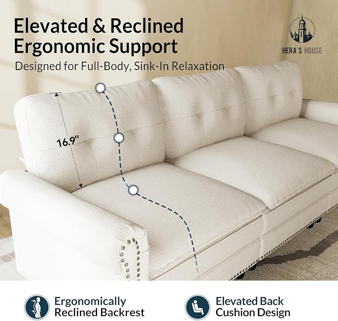 HERA'S HOUSE 2 Pieces Modular Sectional Sofa Sets, Oversized Couch Set - Image 9