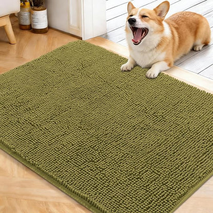 OLANLY Dog Door Mat for Muddy Paws 40x32, Super Absorbent Chenille Mud Mat | by OLANLY