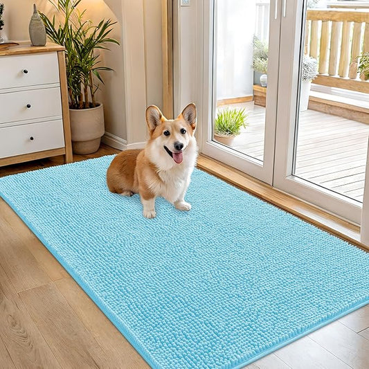 OLANLY Dog Door Mat for Muddy Paws 54x32, Super Absorbent Chenille Mud Mat | by OLANLY