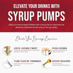 Summer Variety Syrup 6 Pack - Chocolate Macadamia Nut, Pineapple, Coconut, Mango, Guava & Passion Fruit Syrups For Coffee,Italian Soda, Lattes, Frappes With 6 Jimoco Pump Dispensers