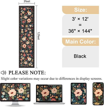 DUKINO 3x12 Washable Runner Rug, Long Hallway Runner Rug Non Slip, Low Pile - Image 2