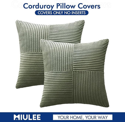 MIULEE Light Olive Green Decorative Throw Pillow Covers - Image 6