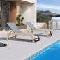 PURPLE LEAF Extra Large Patio Chaise Lounge 2 Pieces French Outdoor Wicker by PURPLELEAF