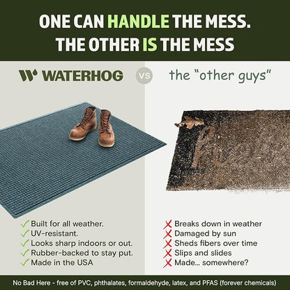 WaterHog Squares Front Door Mat Indoor Outdoor Entrance, All-Weather Mats | - Image 5