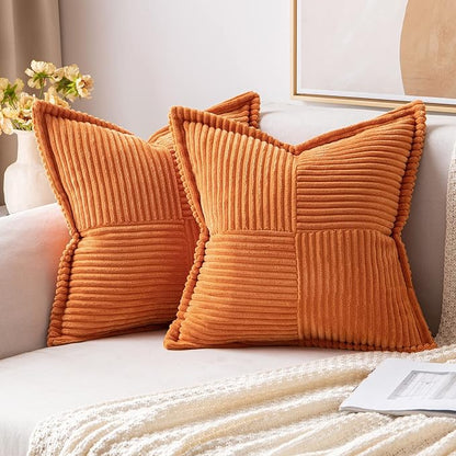 MIULEE Fall Orange Decorative Throw Pillow Covers by MIULEE