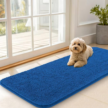 OLANLY Dog Door Mat for Muddy Paws 47x20, Super Absorbent Chenille Mud Mat | by OLANLY
