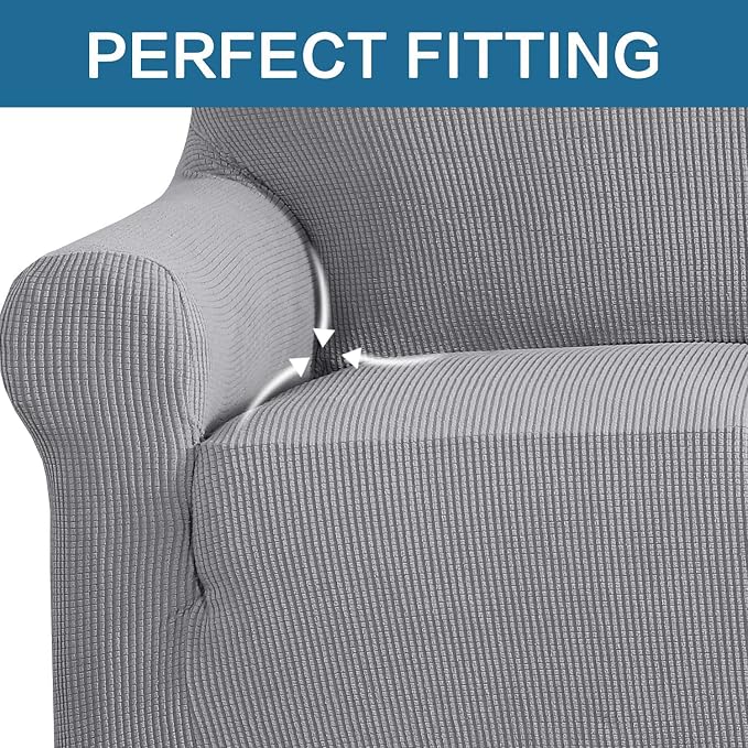 H.VERSAILTEX High Stretch Armchair Cover 1-Piece Rich Jacquard Chair Covers - Image 5
