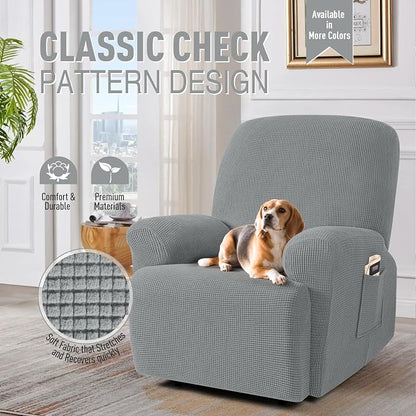TAOCOCO Recliner Cover 4-Pieces, Recliner Stretch Sofa Slipcover, Recliner - Image 2