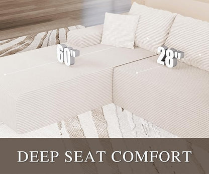 105" Convertible Sectional Couch - Image 3
