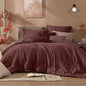 Monbix Full Size Comforter Set, Dark Red Bedding Comforter by Monbix