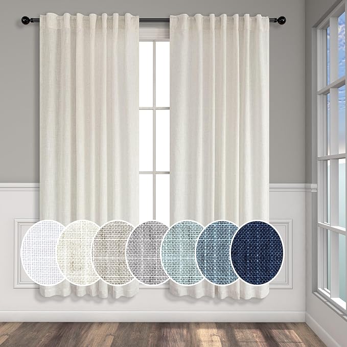 Pitalk Cream Curtains 78 Inches Long by Pitalk