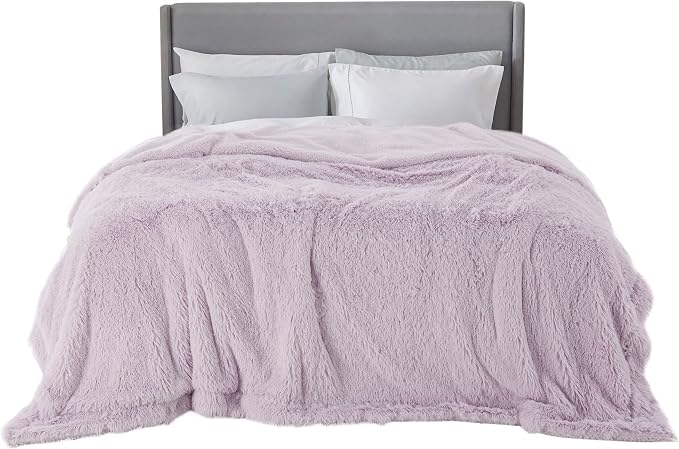 Bedsure GentleSoft Fluffy Lavender Purple Blankets Queen Size - Image 7