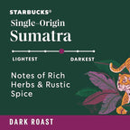 Starbucks Ground Coffee, Dark Roast Coffee, Sumatra, 100% Arabica, 6 bags (18 oz each)