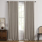 MIULEE 100% Blackout Linen Curtains 42 x 108 Inch Greige 2 Panels | Thermal by MIULEE