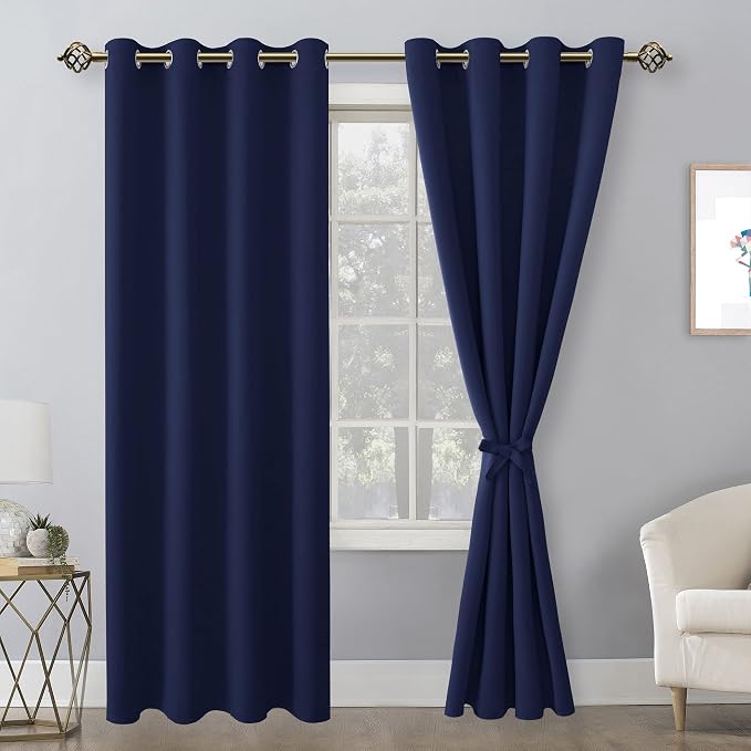 Blackout Curtains for Bedroom, 52 x 96 Inch, 2 Panels | Thermal Insulated & - Image 8