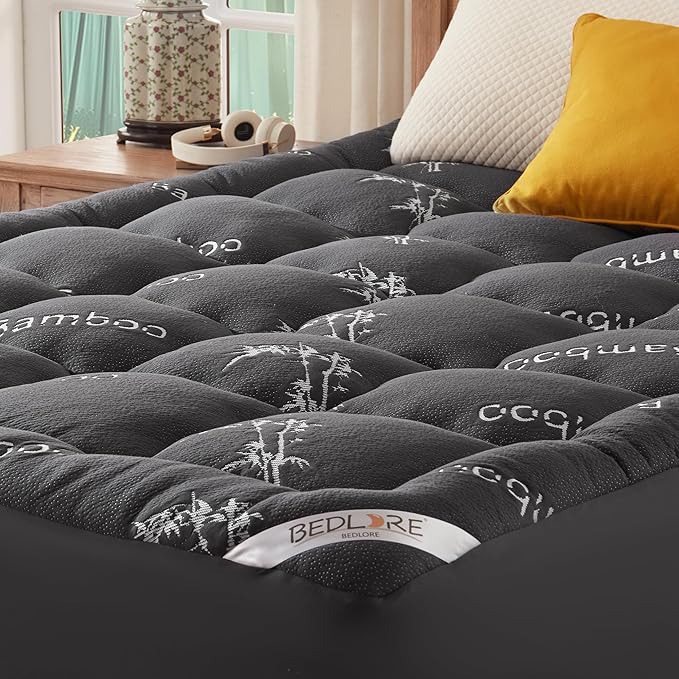 BEDLORE King Mattress Topper Viscose Derived from Bamboo, Thick Pillow Top by Bedlore