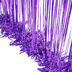 BRAVESHINE Purple Tinsel Foil Fringe Curtains - 2Pcs 3.2x8.2ft Metallic Holidays Photo Backdrop for Halloweens Birthdays Valentine's Bridal Shower Bachelorette Anniversary Engagement Party Supplies