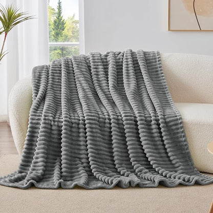 BEDELITE Ribbed Twin Blanket for Couch & Bed, Warm Yet Lightweight, Ribbed - Image 9