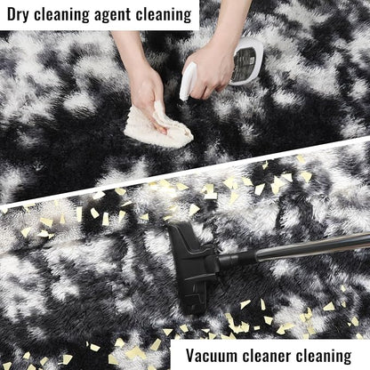 Black White Grey Area Rugs for Living Room Bedroom Aesthetic, 8x10 Rug - Image 6