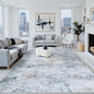 8x10 Washable Area Rug for Living Room Bedroom: Non-Slip Modern Blue Grey | by Oriannal