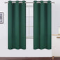 Dark Green Thermal Blackout Curtains/42 x 72 Inch/Set of 2 Panels Room by Lemomo