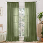 BGment 96 Inches Long Olive Green Linen Curtains by BGment
