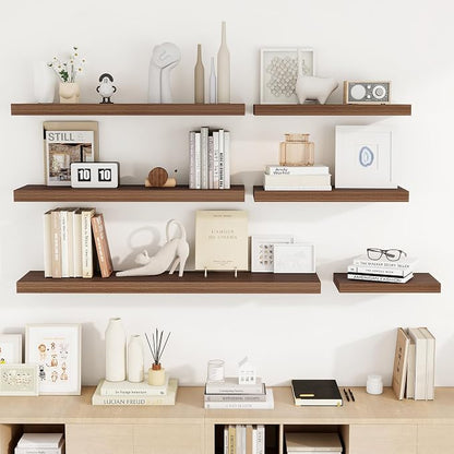 Acovy 48 Inch Floating Shelves, Wooden Shelves - Image 8