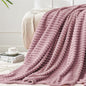 BEDELITE 3D Ribbed Berry Purple Fleece Twin Blanket by BEDELITE