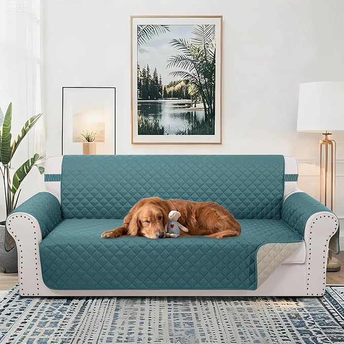 Reversible Couch Cover for 3 Cushion, Pet Friendly Water Repellent Couch Sofa - Image 2