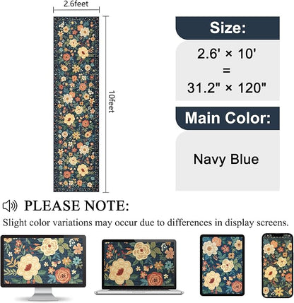 DUKINO 2.6x10 Hallway Runner Rug Washable Kitchen Rugs Non Slip, Low Pile - Image 2