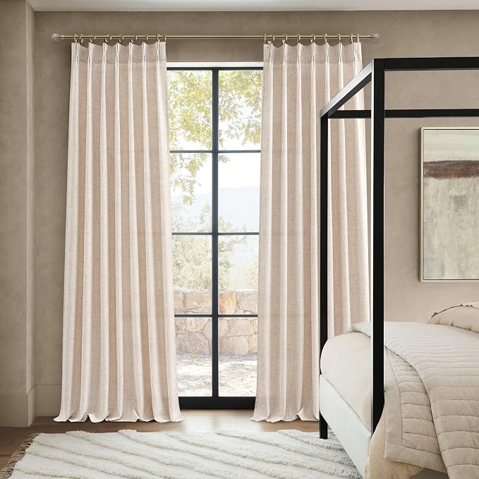 Pinch Pleat Linen Sheer Curtains 90 Inches Long - Image 6