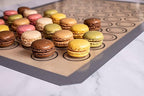 Macaron Silicone Baking Mats - Set of 2 - Full Size - 16.5 x 24, Non-Stick Macaron Mat for Perfect Baking - Dishwasher & Oven Safe, Ideal for Macarons, Cookies, Bread, and More