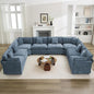 147'' Oversized U Shaped Cloud Sectional Sofa, Chenille Deep Seat Couches by WUTUTUEE