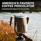 COLETTI Bozeman Percolator Coffee Pot — Camping Coffee Pot, Camping Coffee Makers – America’s Favorite Percolator – NO Aluminum or Plastic [12 cup]
