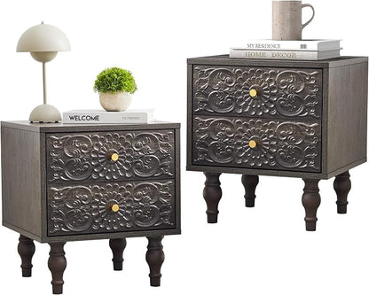 Nightstand, Farmhouse Bedside Table by Unknown
