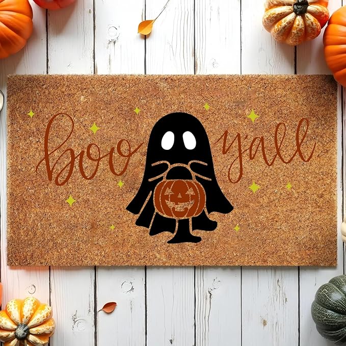 Halloween Stencils for Door Mats Large Halloween Doormat Stencils Trick or Treat Boo Ghost Stencil for Door Mat Wood Sign Fabrics DIY Crafts Decor