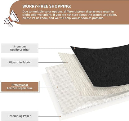 ONine Leather Repair Patch, Self-Adhesive Couch Patch, Car Seats - Image 3