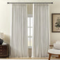 Pinch Pleated Linen Curtains 100% Blackout 120 Inches Long by AUSSPVOCT