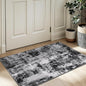 Rugflix 3x5 Entrance Rugs, Washable Black Grey Dark Entry Small Rug | Machine by RugflixAreaRugs